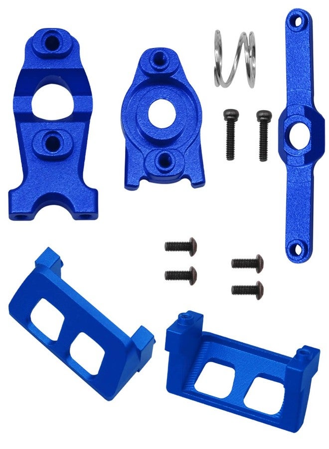 hopsupRC RC Upgrades Part for 1/16 E-Revo/Mini Summit/Mini Slash,Aluminum Servo Guards Protector & Servo Saver Steering Bellcrank,RC Guards Steering Servo Cover Plate,Navy Blue - Image 1